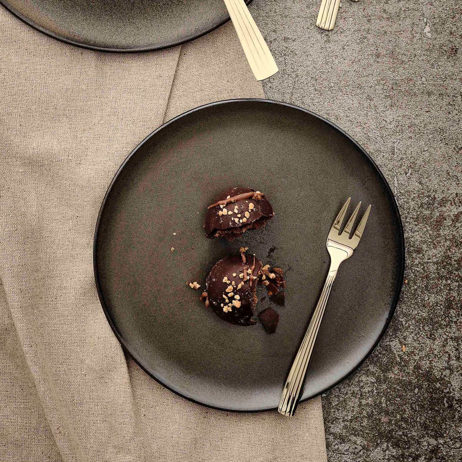 RAW desserttallerken 4 stk. | Metallic Brown