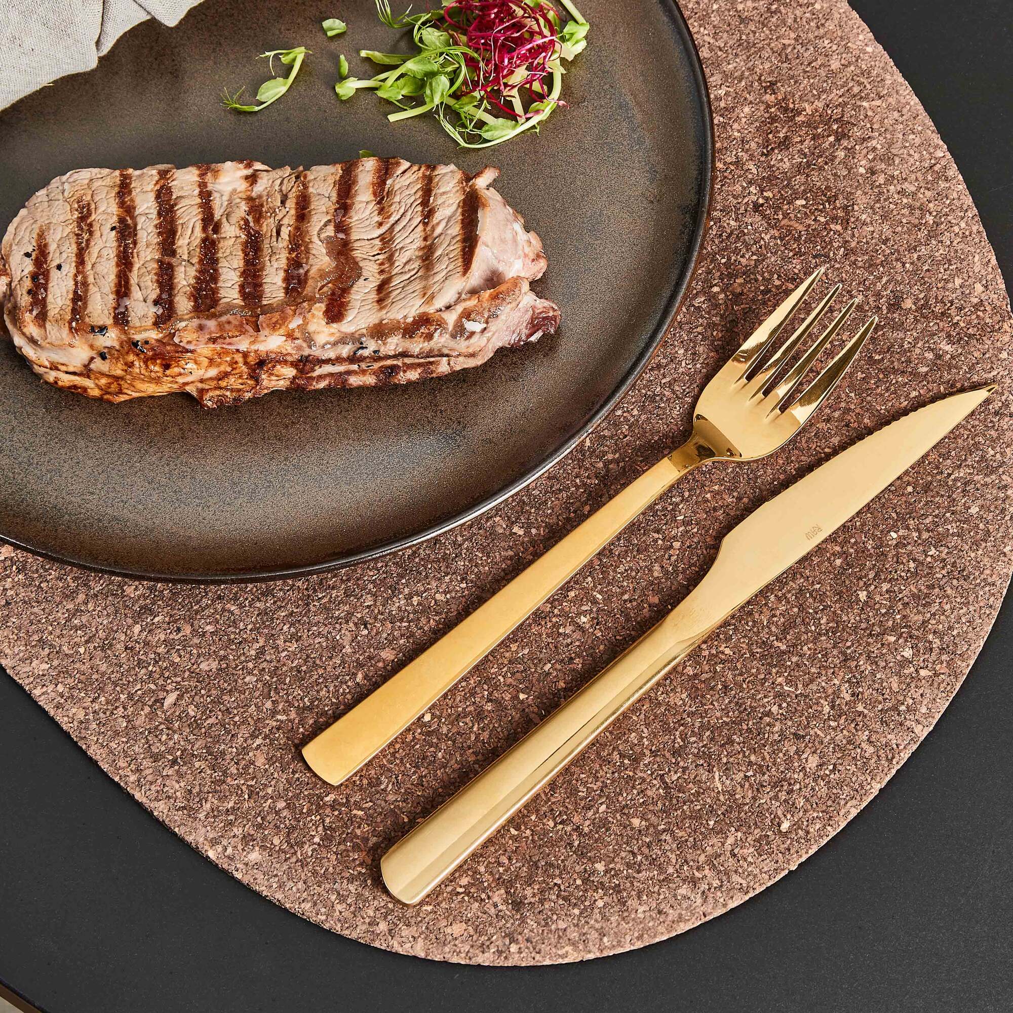 RAW steaksæt 8 dele | Guld